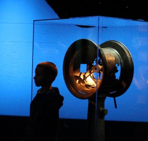 Boy with artifact - Titanic at Henry Ford Museum