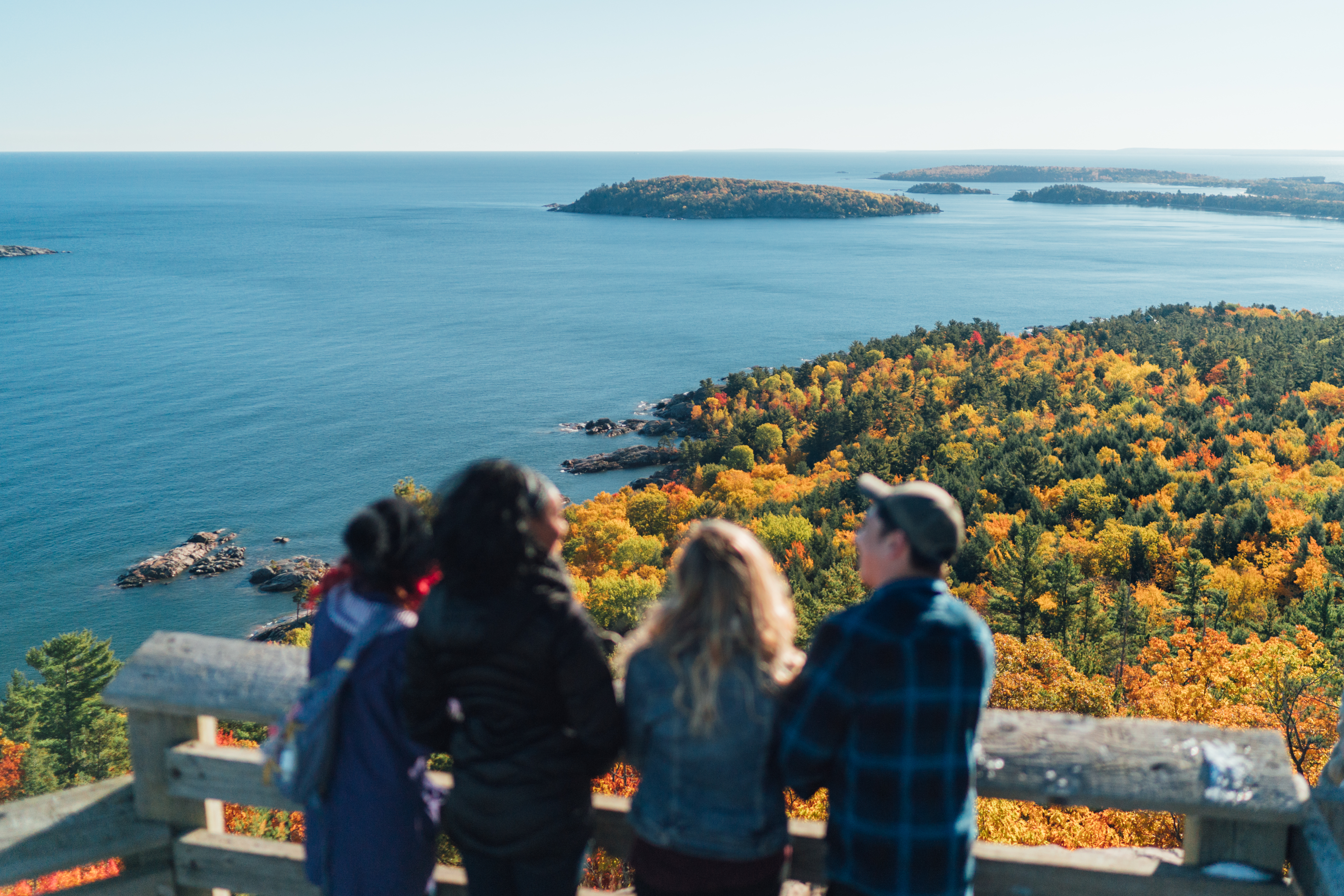 Sugarloaf Mountain Group of friends at the peak of Sugarloaf Mountain in the fall