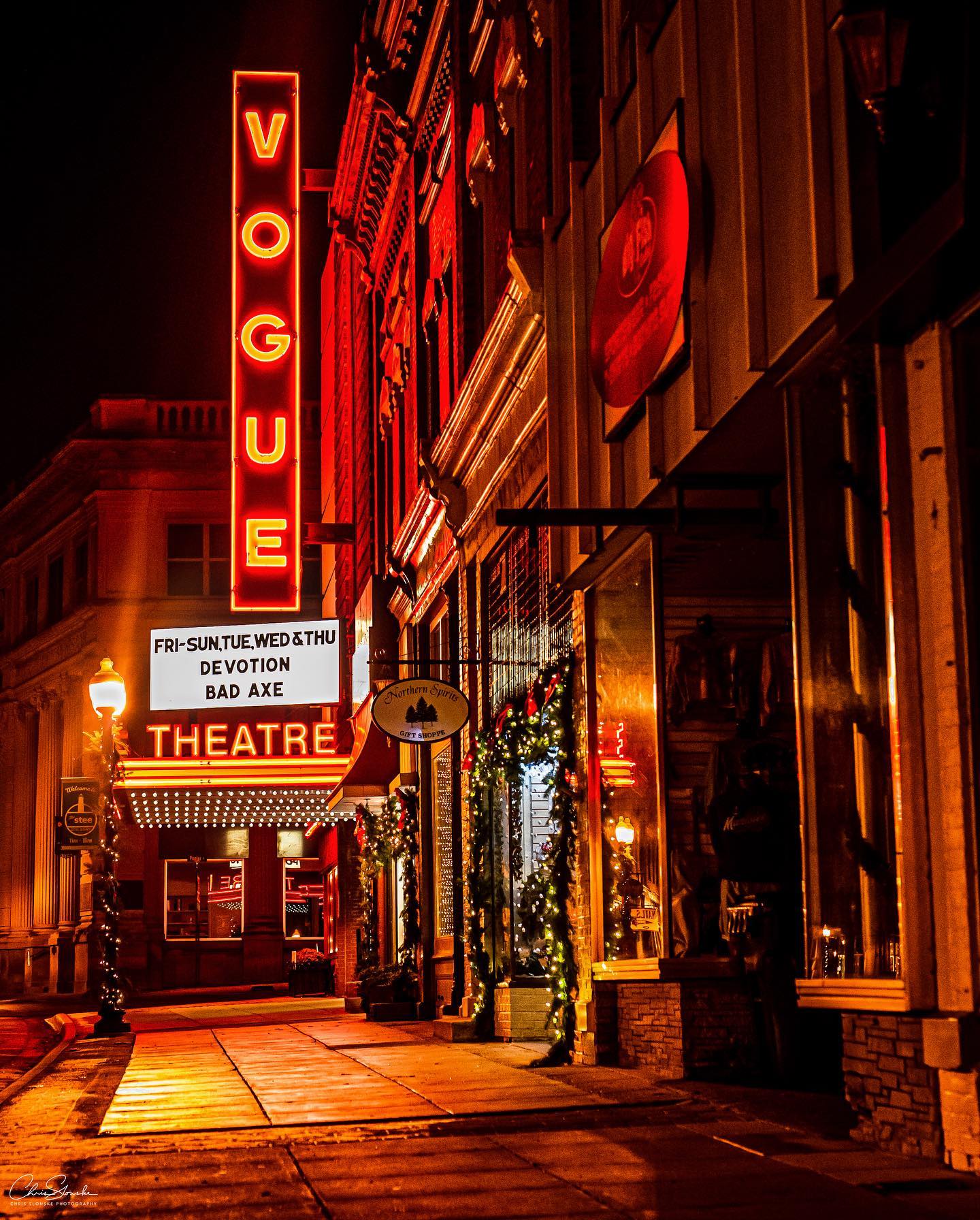Downtown Manistee at Night