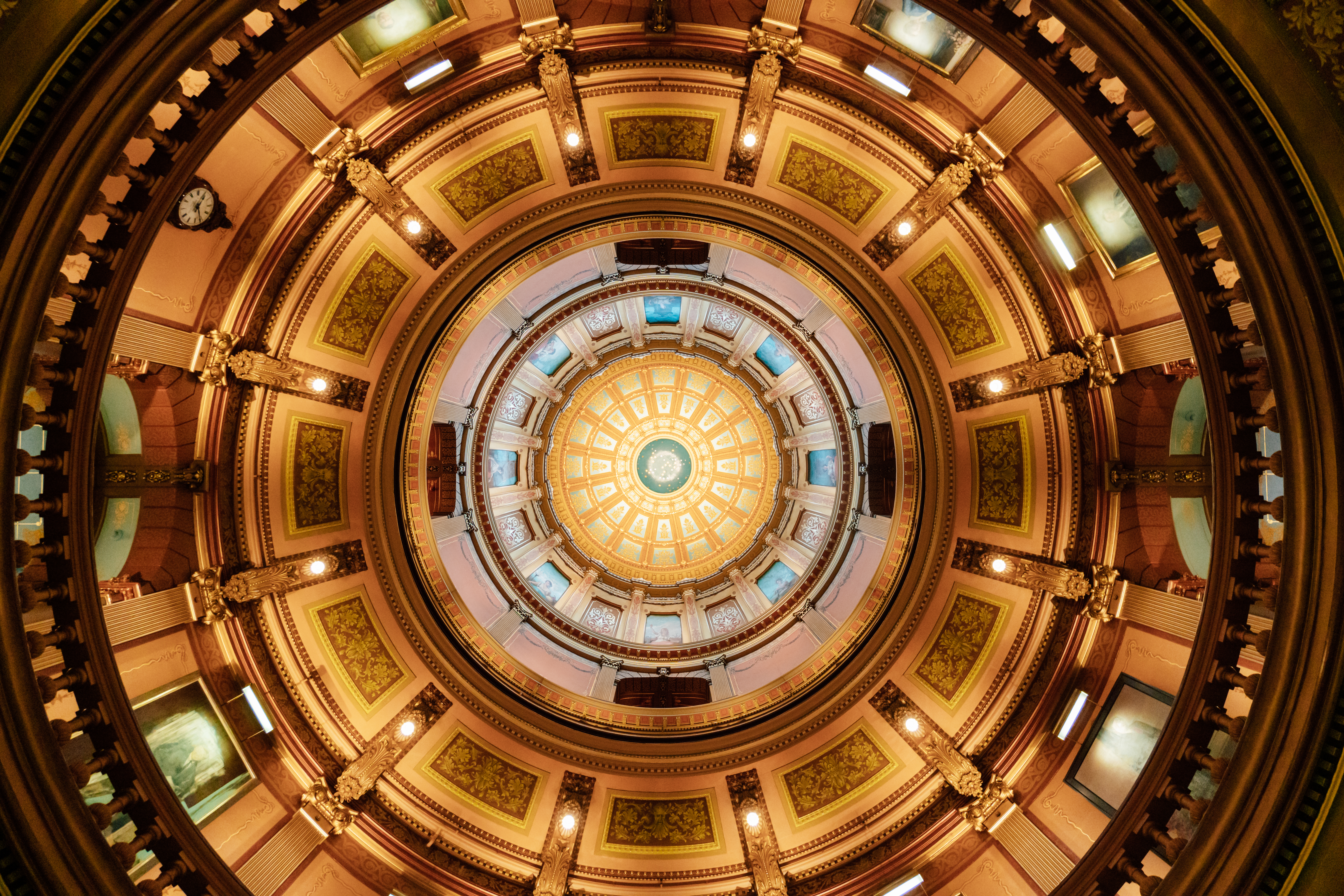 Interior of the Michigan State Capitol dome