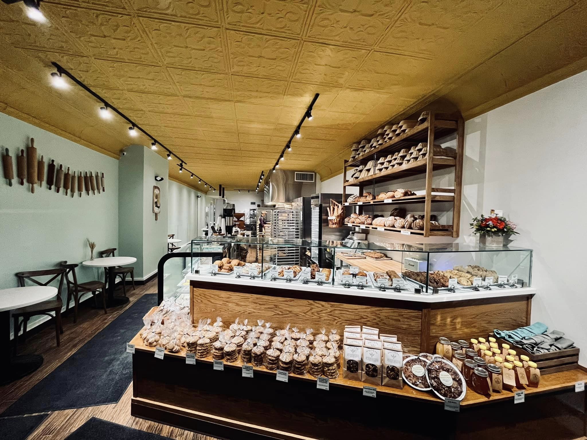 Tecumseh Bread & Pastry Display case of baked goods inside a bakery