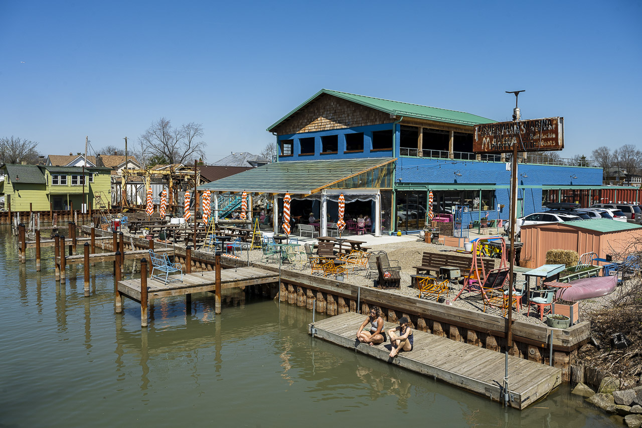 Coriander Kitchen and Farm A rustic restaurant with docks on the water