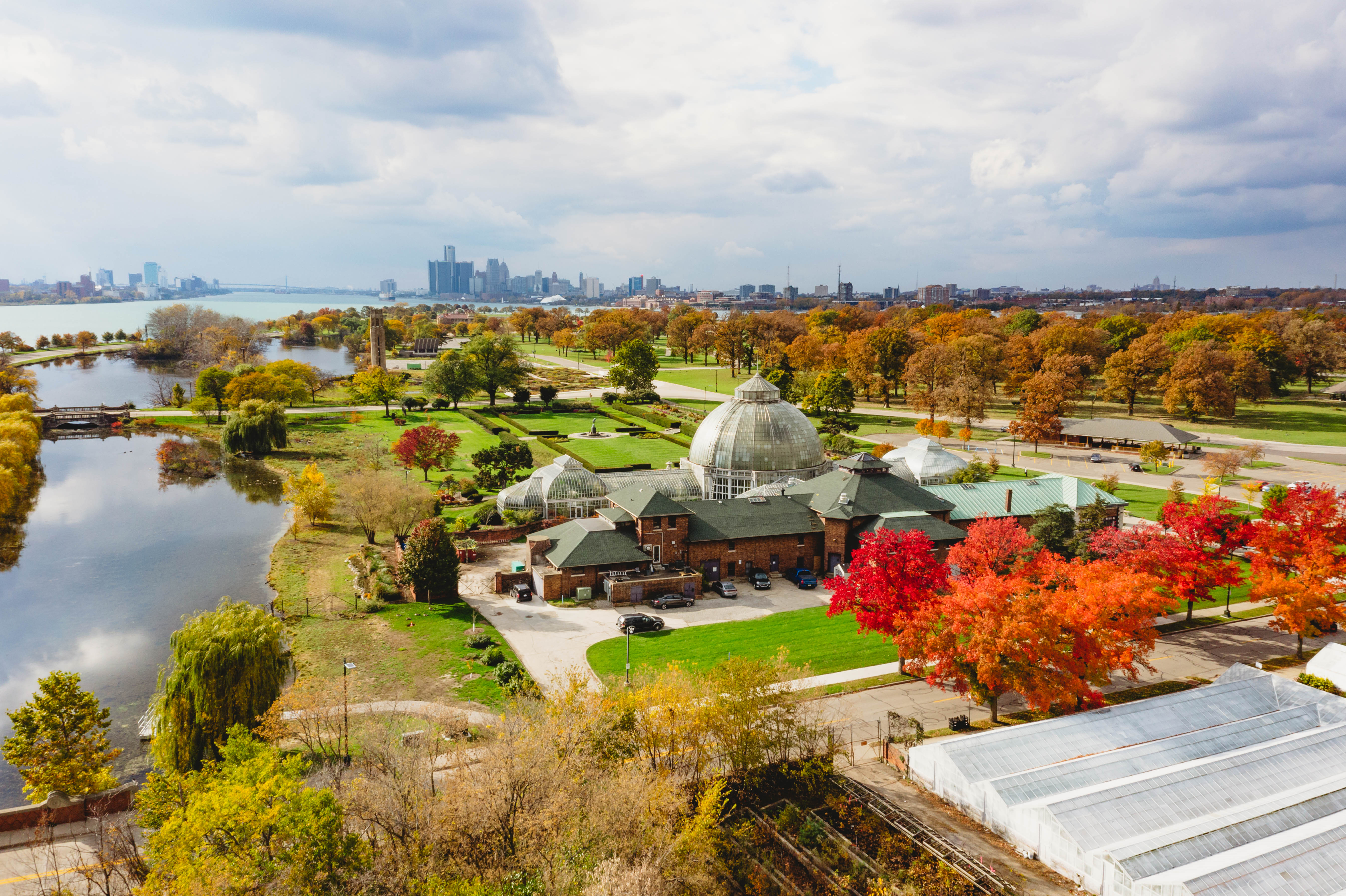 Belle Isle Conservatory during fall