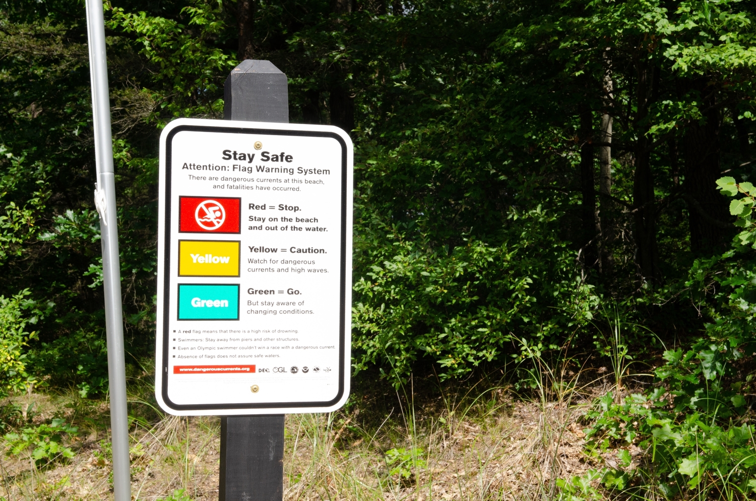 Water Safety with the Michigan Department of Natural Resources Water Safety Sign for the Great Lakes