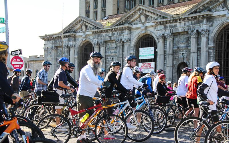 Biking in Detroit