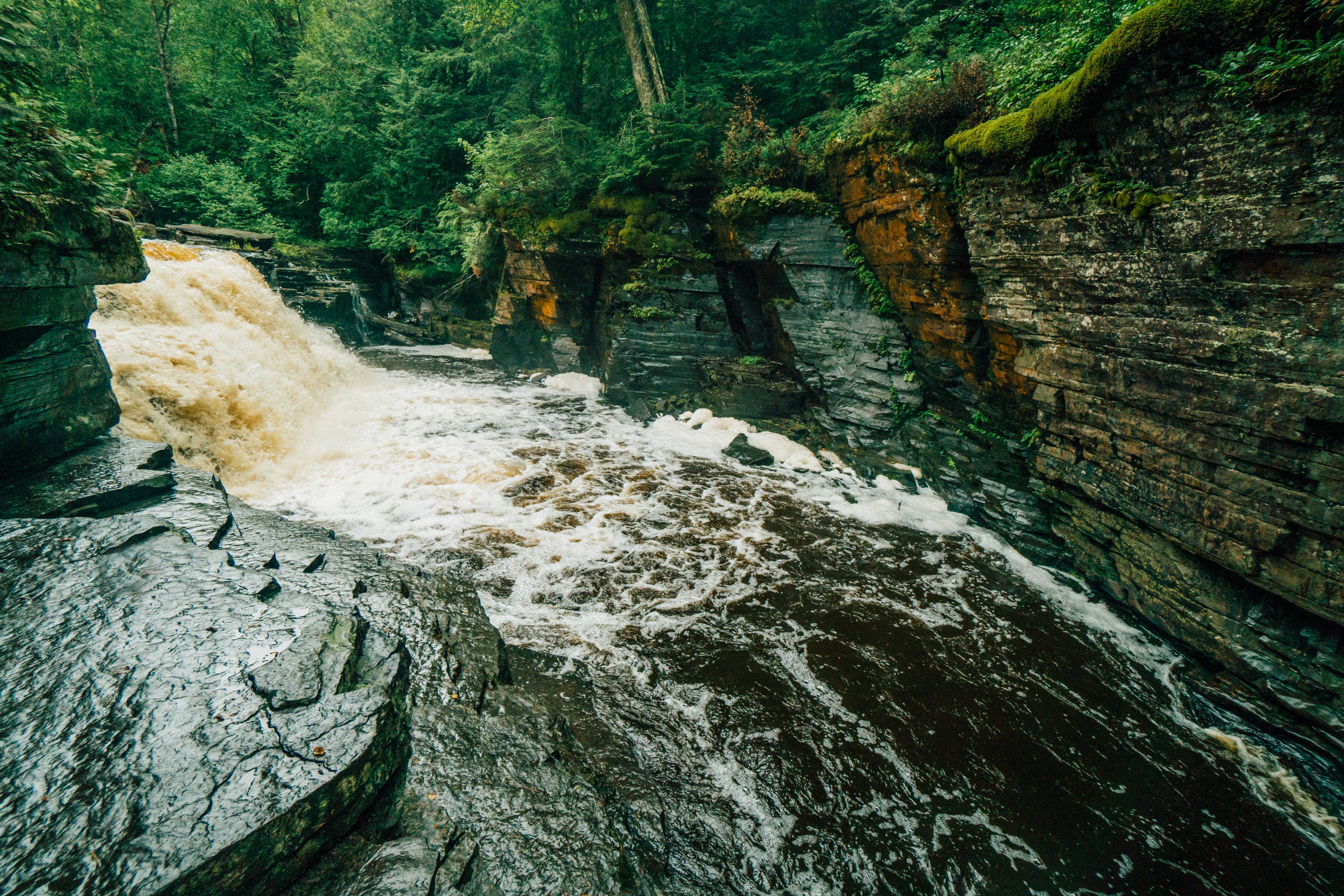 Canyon Falls in the summer.