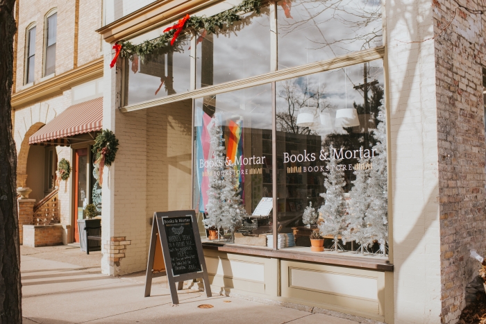 Exterior of Books & Mortar. 