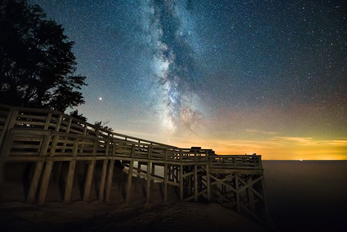 Milky Way over Lake Michigan at Sleeping Bear Dunes National Lakeshore