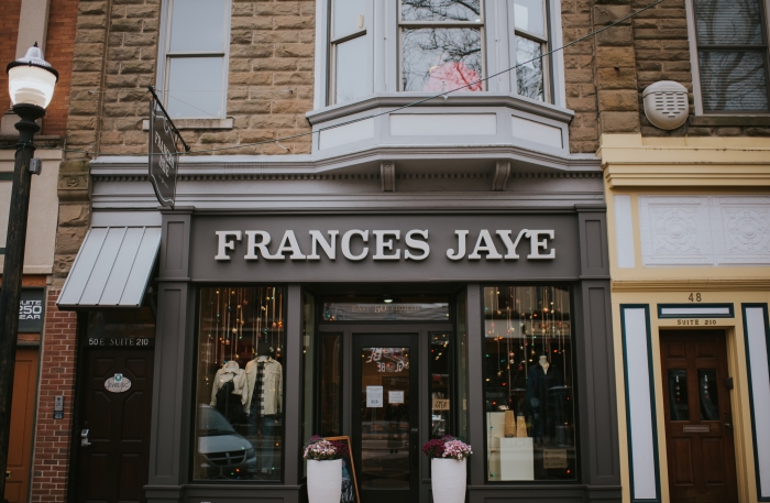 Frances Jaye storefront. 