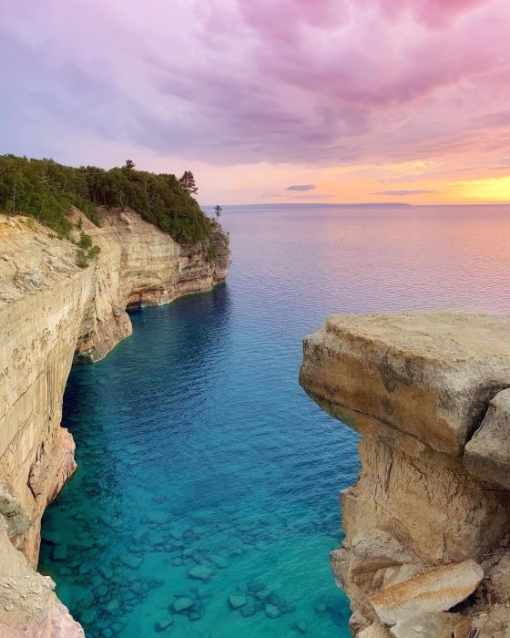 Cliffs on Lake Superior at Pictured Rocks National Lakeshore