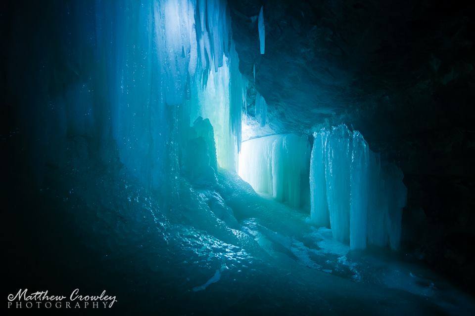 Inside the Eben Ice Caves