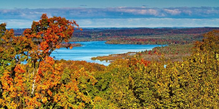 Beautiful fall colors at the scenic overlook at Lakeview Restaurant