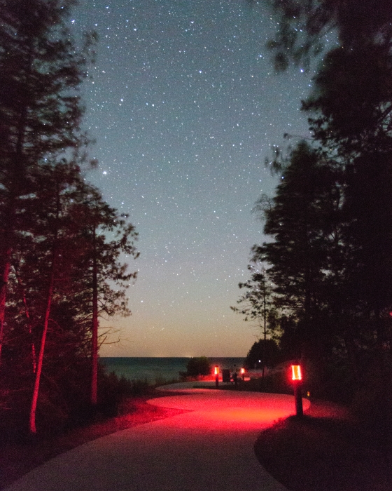The red lamps at Headlands Dark Sky Park