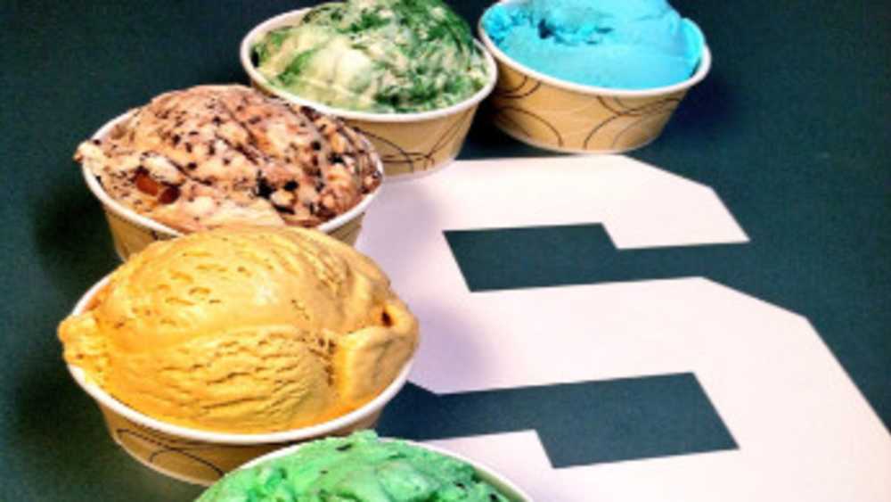 Eating ice cream at the MSU Dairy Store