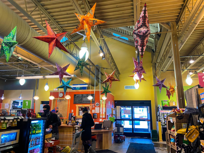 Customers shopping at the Marquette Food Co-op