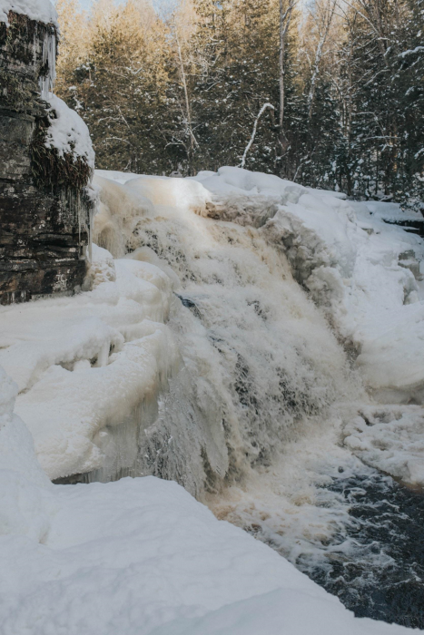 Canyon Falls during winter. 