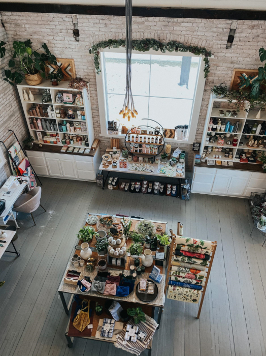 Interior of the Bijou Lovely store.