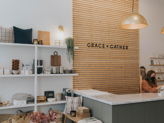 Interior of Grace and Gather.