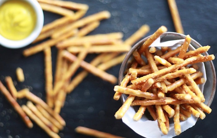 Pop Daddy Pretzels served with mustard