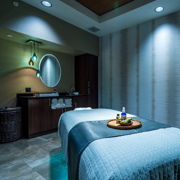 Bed in room at Drift Spa