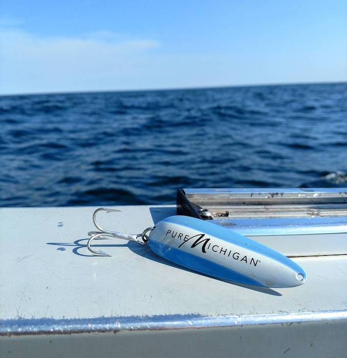 Fishing with a Pure Michigan fishing hook in South Haven