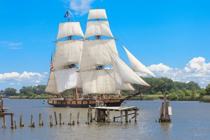 Tall Ship sailing near Bay City.