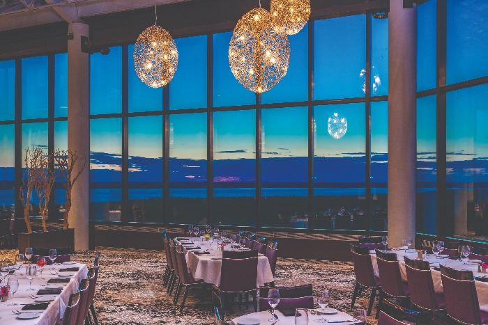 The beautiful sky viewed from Aerie's Dining Room