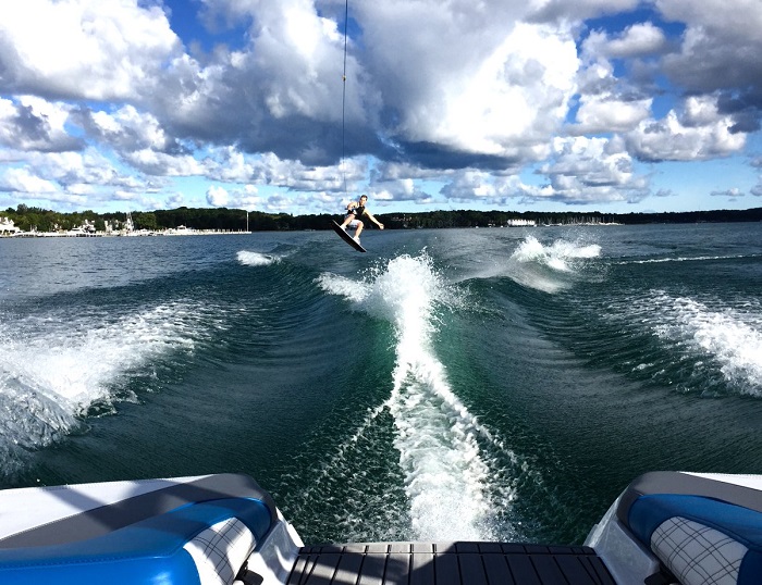 Wake Boarding on Lake Charlevoix