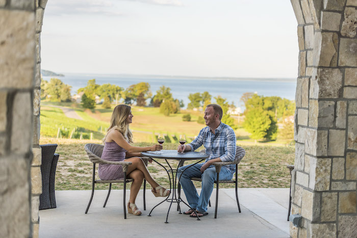 Couple Wine Tasting in Traverse City