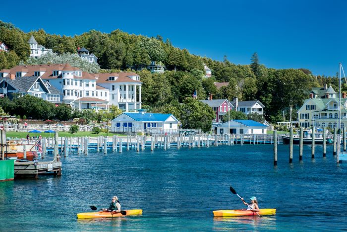 kayaking at Mackinac Island