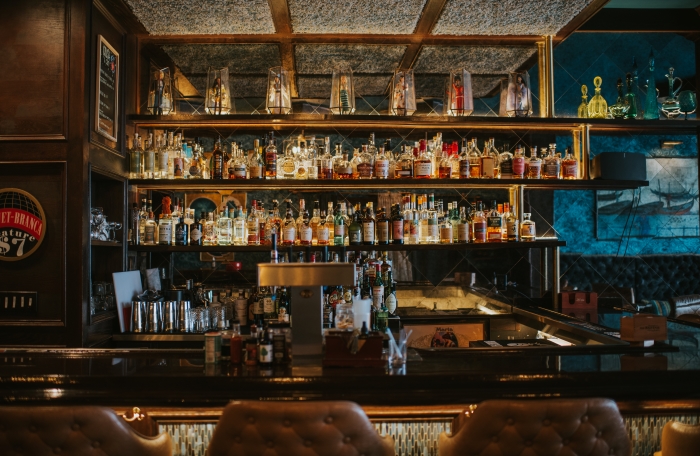 Bar seating area inside Buffalo Traders.