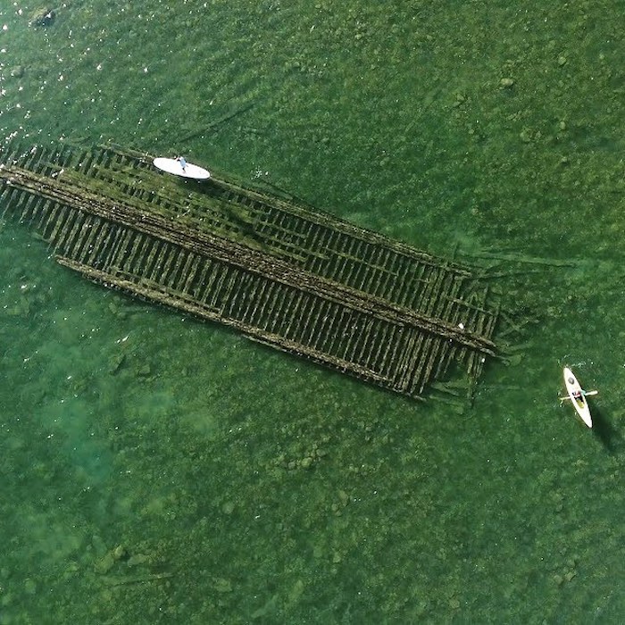 Paddle over the Dorcus Pendell Shipwreck off the coast of Harbor Beach
