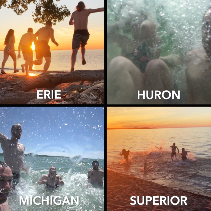 Jumping into Michigan's four Great Lakes