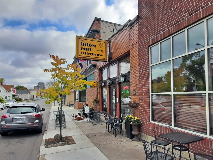 Exterior of The Bitter End Coffeehouse