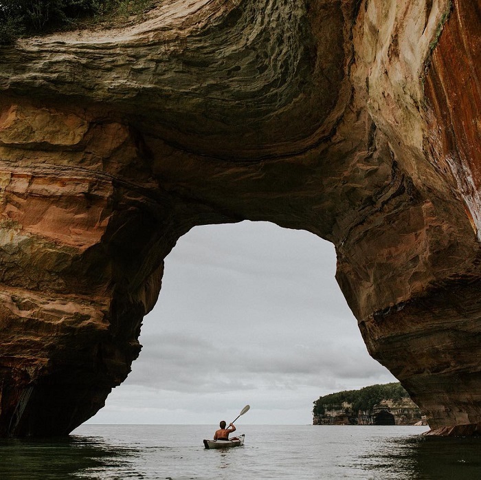 Kayaking at Pictured Rocks National Lakeshore
