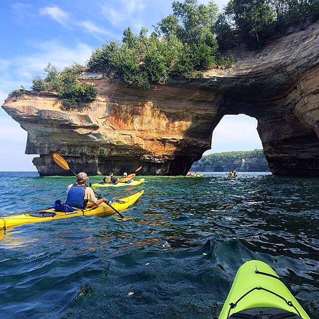 Kayaking at Pictured Rocks National Lakeshore