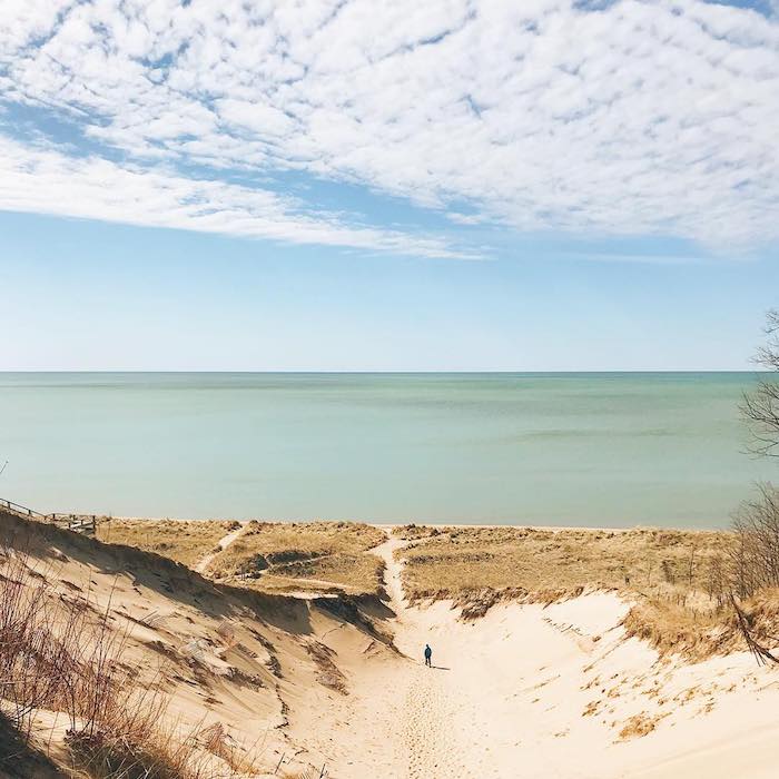 A peaceful walk down to Lake Michigan in Holland
