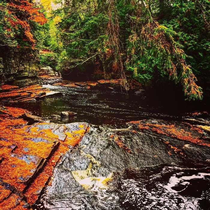 Lower Canyon Falls on Sturgeon river near L'Anse