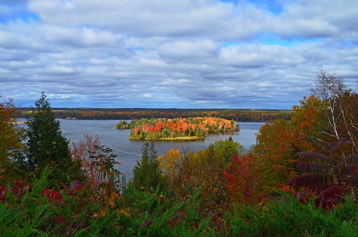 Lumberman's Monument in the Oscoda Area in the Fall