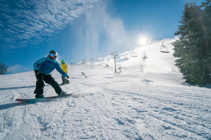 Snowboarders at Mt. Brighton