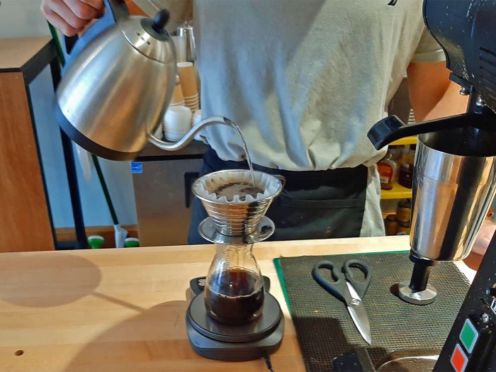 Pour over coffee at Populace Coffee