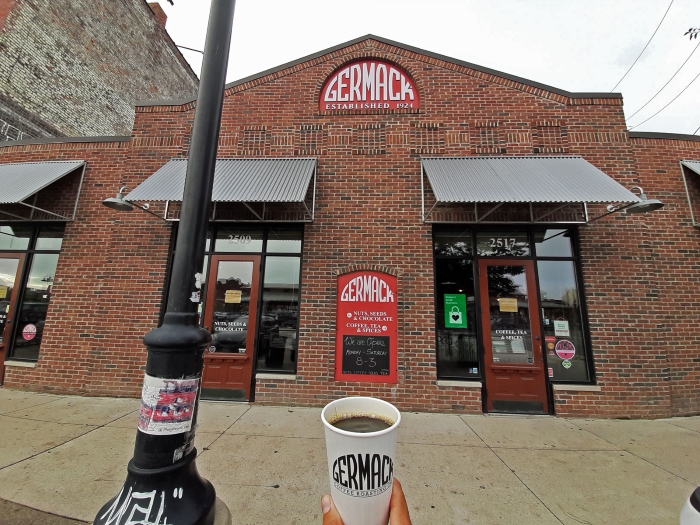 Storefront of the Germack Coffee Roasting Company