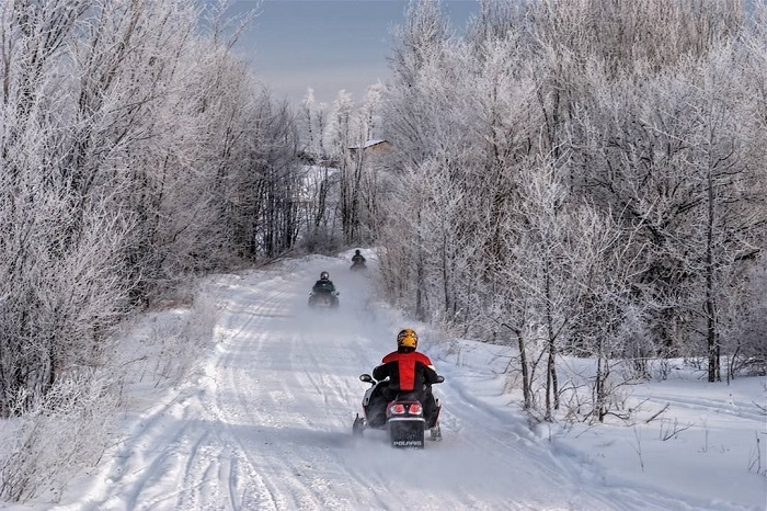 Snowmobiling in Gaylord