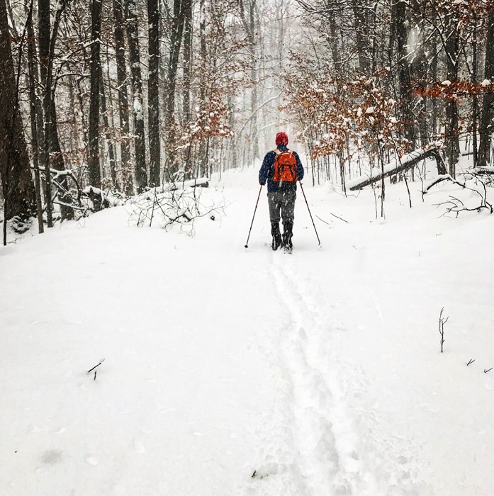Snowshoeing at Sleeping Bear Dunes