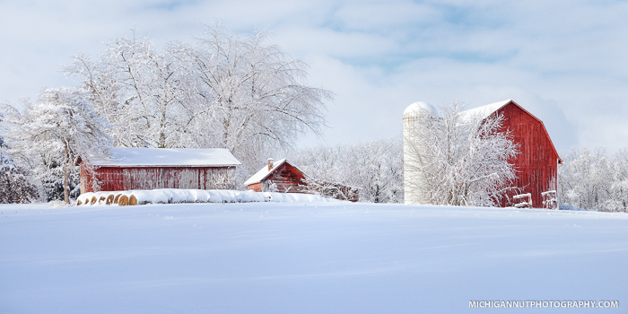 A White Christmas Barn