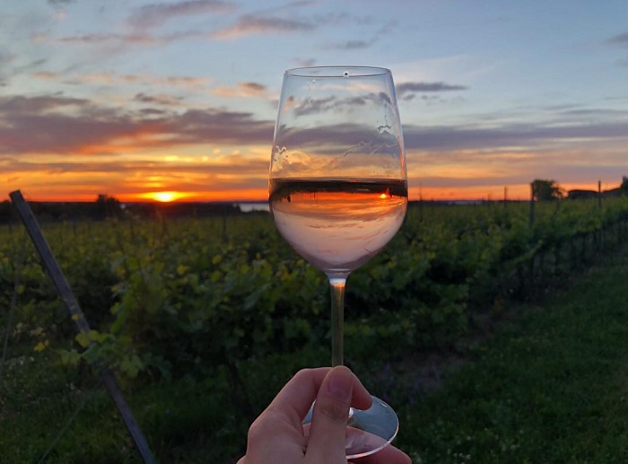 Sunset and Wine at Old Mission