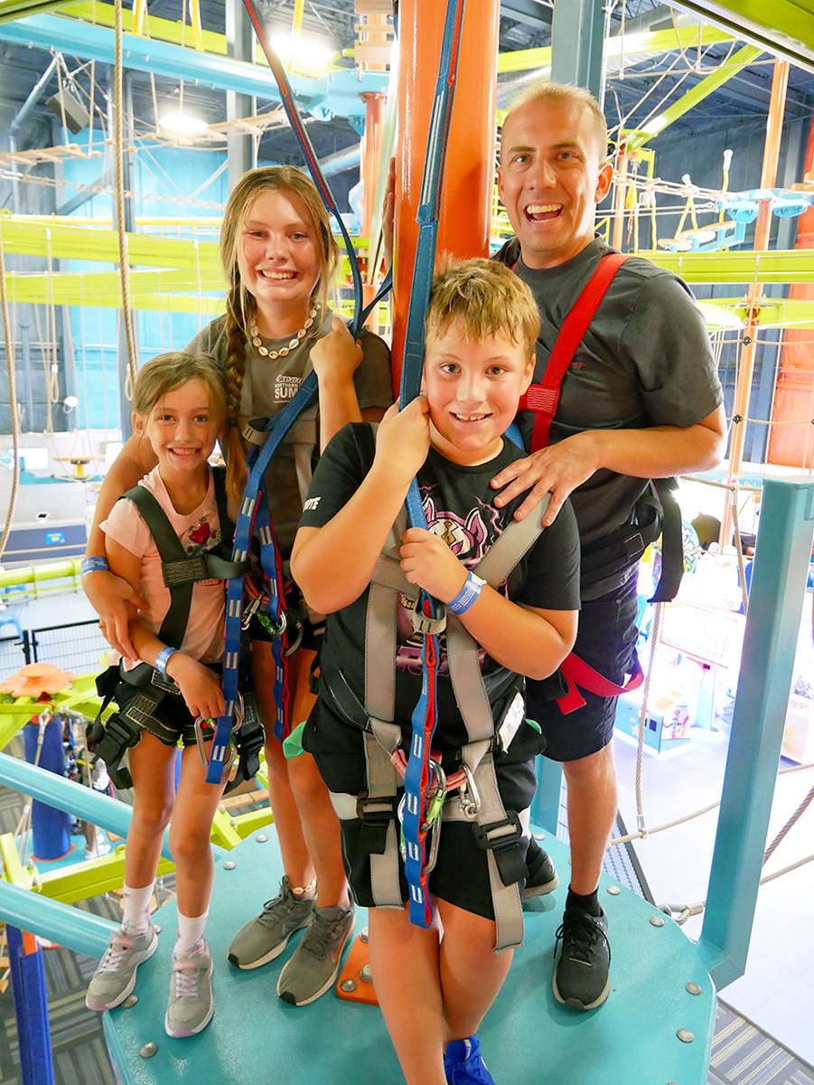 Family on Sky Trail ropes course Photo 2