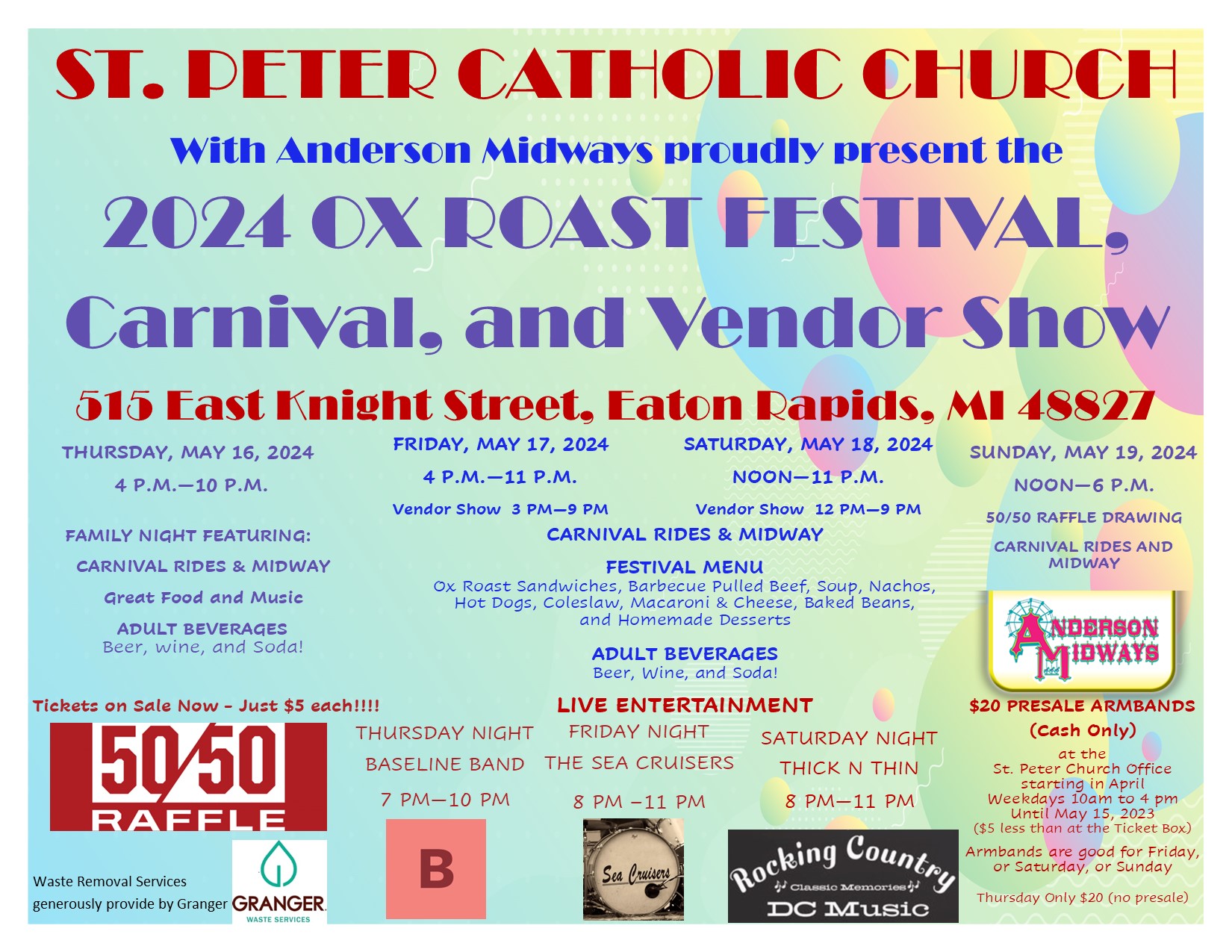 2024 St. Peter Catholic Church Ox Roast Festival and Carnival Michigan