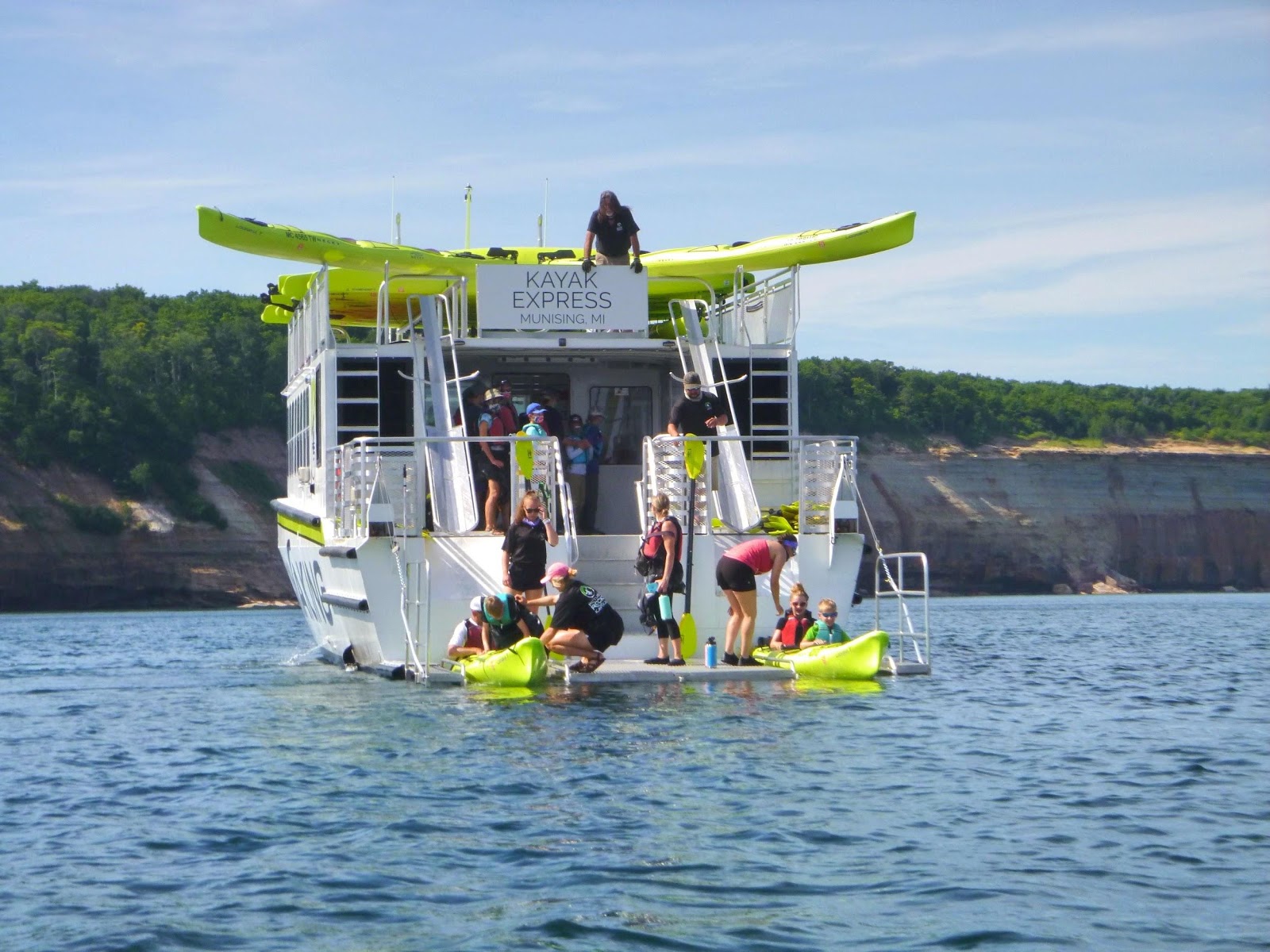 Kayacking Mushroom Rocks Michigan Pictured Rocks Kayaking | Michigan