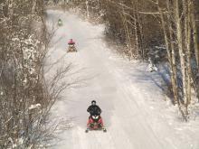 Snowmobile North Eastern State Trail Photo